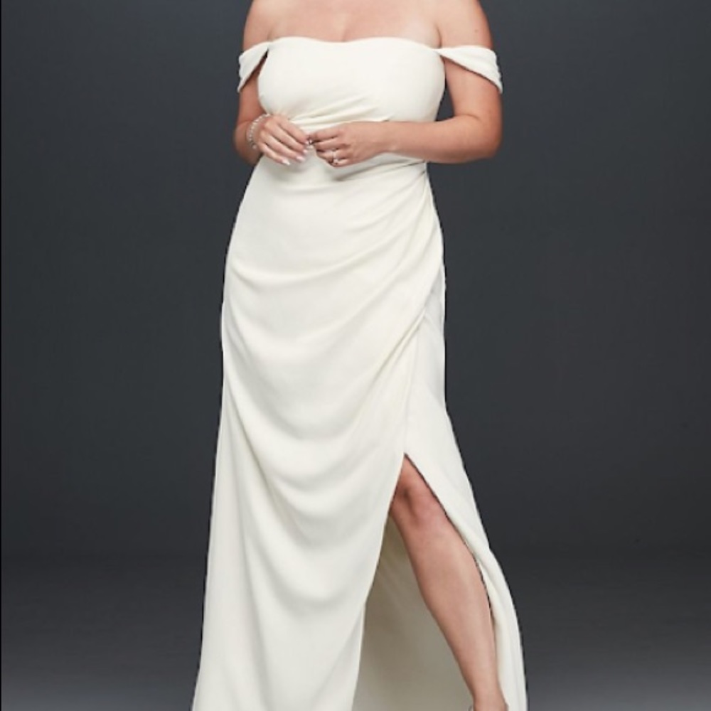 Off shoulder wedding dress